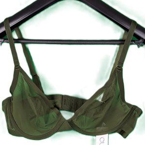CUUP The Plunge Mesh Bra 38B Vine